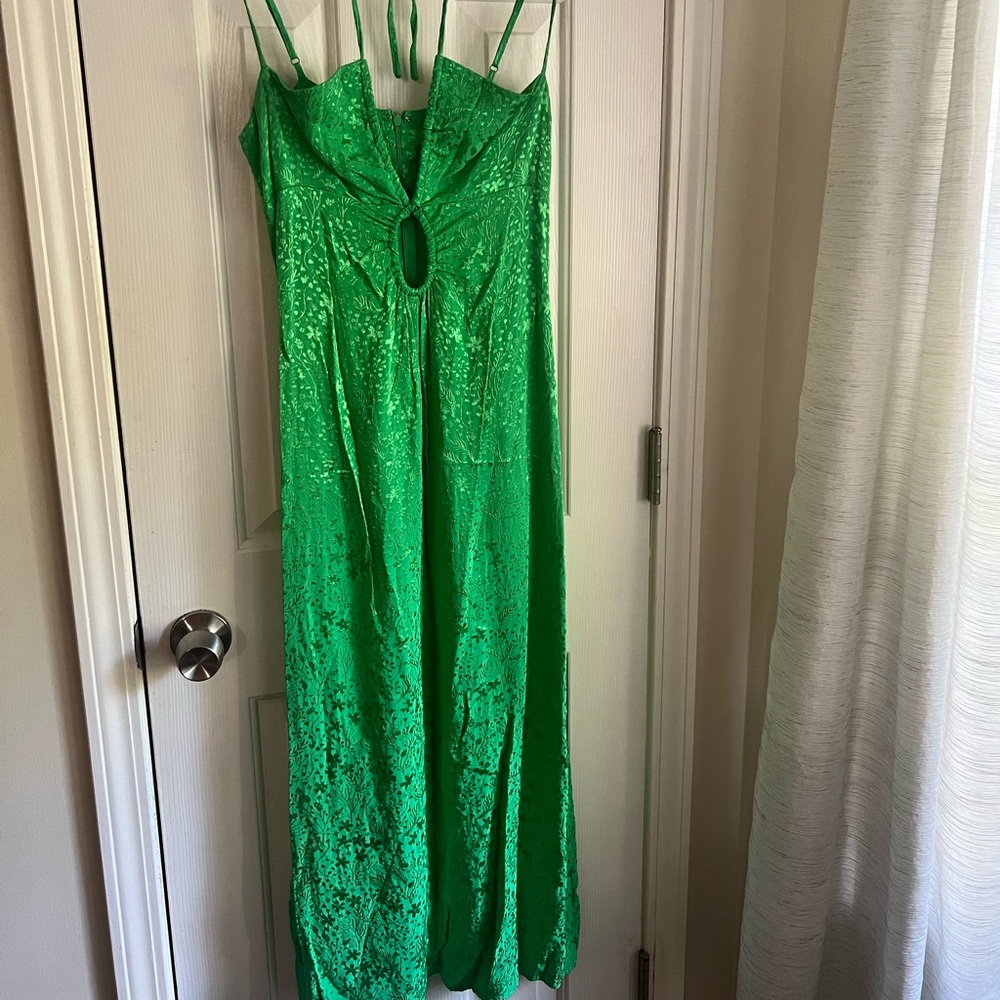 AFRM Vibrant Green Textured Fabric